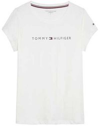 Tommy Hilfiger Original Logo Turn-back Cuff T-shirt - White