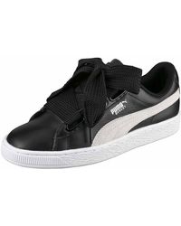 puma basket heart nere