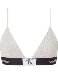 Calvin Klein Cavin Kein Underwear Unined Triange Bra in White | Lyst