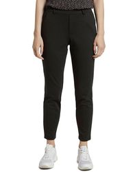 Tom Tailor To Taior Reaxed-fit With Eatic Waitband Pant Back Woan - Black