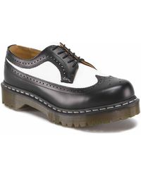 doc martens black and white brogues