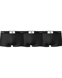 Calvin Klein Cavin Kein Underwear Ow Rie Boxer 3 Unit Back Man in Black ...