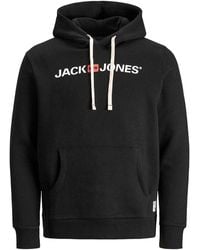 Jack & Jones Mens Hoodie Regular Fit Long Sleeve Hooded Smart LOGO Sweatshirt