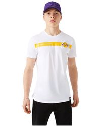 KTZ Nba Team Logo Los Angeles Lakers Short Sleeve T-shirt - White