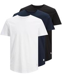 Jack & Jones Core T-Shirt Mens Chest Box Logo Print S/S Crew Neck Slim Fit Tee 