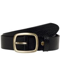 Only & Sons Cody Vintage Leather Belt - Black