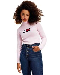 womens pink tommy hilfiger jumper