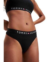 Tommy Hilfiger Thong T Tanga con Cinturilla Elástica y Logo para Mujer 