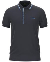 BOSS by HUGO BOSS Paule 4 Short Sleeve Polo in Black for Men | Lyst