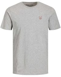 Jack /& Jones Core T-Shirt Logo Print Crew Neck L//S Oversize Tee Mens JCOSummit