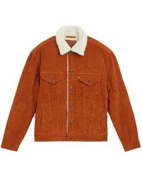 Levi's Vintage Fit Sherpa Denim Jacket - Brown