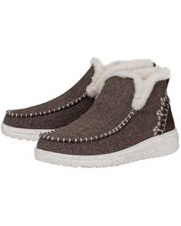  Hey Dude Women's Denny solid Wool Faux : Clothing, Shoes &  Jewelry