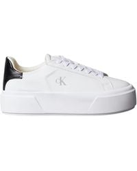 Calvin Klein - Leather Platform Sneakers With Logo Calvin Klein - Lyst
