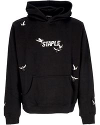 Staple - 'Lightweight Hooded Sweatshirt Flock Logo Hoodie - Lyst