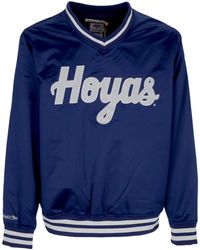 Mitchell &amp; Ness - Ncaa Sideline Pullover Satin Jacket Geohoy - Lyst