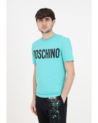 Moschino - Grun Gemustertes T-Shirt Und Polo - Lyst