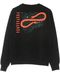 Propaganda - Leichtes Herren-Sweatshirt Mit Rundhalsausschnitt Dust Crewneck Schwarz - Lyst