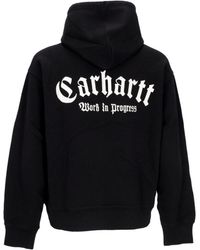 Carhartt - Only Script Sudadera Con Capucha Hombre Negro/Blanco - Lyst