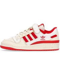 adidas - Chaussures Femme Forum 84 Low W Blanc Casse/Rouge Vif/Blanc Nuage - Lyst