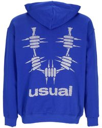 USUAL - Lichtgewicht Herensweatshirt Met Capuchon Og 3D Hoodie Blauw - Lyst