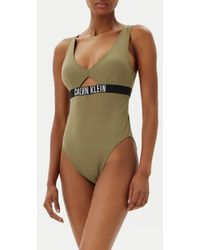 Calvin Klein - Een Piece Fashion Fit Badpak - Lyst