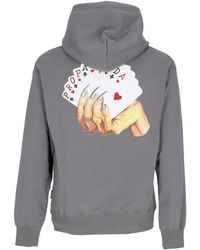 Propaganda - Royal Flush Hoodie Grijs Lichtgewicht Herensweatshirt Met Capuchon - Lyst