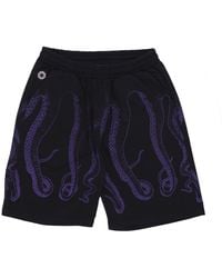 Octopus - Outline Jogger Short Korte Broek Zwart/Paars - Lyst