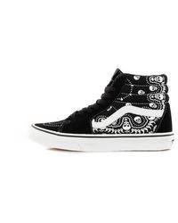 Vans - Zapato Alto Para Hombre Sk8-Hi (Bandana) Negro/Blanco Verdadero - Lyst