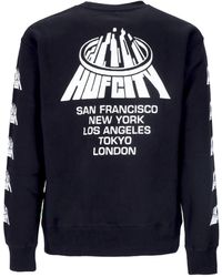 Huf - Sweat-Shirt City Crewneck Pour Hommes, Noir - Lyst