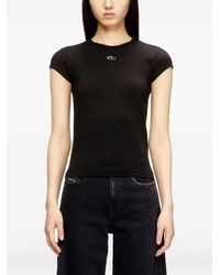 DIESEL - T-Angie T-Shirt Met Geborduurd Logo - Lyst