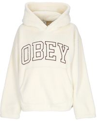 Obey - Damen-Collegiate-Hoodie Aus Ungebleichtem Fleece - Lyst