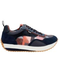 ANEKKE - Shoes Marineblaue Palette Gemusterte Sport-Sneaker - Lyst