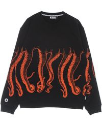 Octopus - Outline Crewneck Leichtes Herren-Sweatshirt Mit Rundhalsausschnitt, Schwarz - Lyst