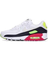 Nike - Air Max 90 Wit/Zwart/Volt/Rush Roze Lage Herenschoen - Lyst