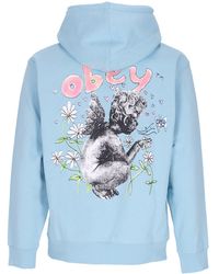 Obey - Garden Fairy Premium French Terry Herren-Sweatshirt Mit Kapuze, Leicht, Himmelblau - Lyst