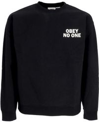 Obey - Mannen Crew Neck No One Fleece - Lyst
