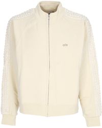 Arte' - Leichtes Sweatshirt High Flower Tape Jacke Creme - Lyst