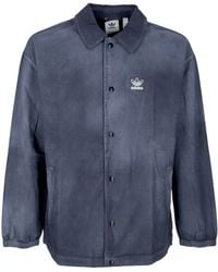 adidas - Coach Jacket Essentials + Dye Coach Shirt Zwart/Wit - Lyst