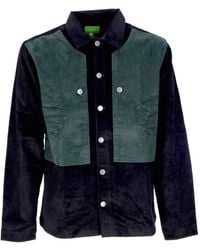 Huf - Shirt Met Lange Mouwen Marina Box Overshirt Zwart - Lyst