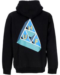 Huf - Sweat A Capuche Pour Hommes Base Triple Triangle Po Hoodie Noir - Lyst