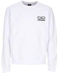 Propaganda - Sweatshirt Met Ronde Hals, Logoborduurwerk, Ronde Hals, Wit - Lyst