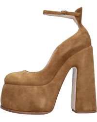 Casadei - Chaussures Avec Talon Brun - Lyst
