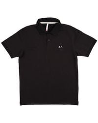 Sun 68 - Polo Solid Regular Tinta Unit A34109/11 Nero - Lyst