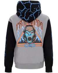 Propaganda - Lichtgewicht Herensweatshirt Met Capuchon Triangle Gorilla Hoodie Grijs - Lyst
