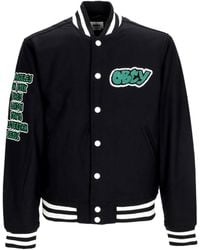 Obey - Roll Call Varsity Jacket Chaqueta Universitaria Para Hombre, Color Negro - Lyst