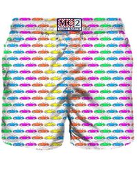 MC2 Saint Barth - Boxer Mare Auto Car Blanc Micro Lumiere - Lyst