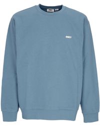 Obey - Lightweight Crewneck Sweatshirt Bold Box Fit Premium Crew Fleece Coronet - Lyst