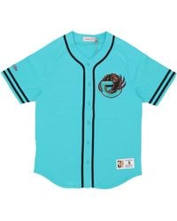 Mitchell &amp; Ness - Herenjack Met Knopen Nba Fashion Katoenen Knoop Voorkant Vintage Logo Vangri Originele Teamkleuren - Lyst