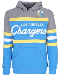 Mitchell &amp; Ness - Sudadera Con Capucha Para Hombre Nfl Headcoach Hoodie Loscha Azul Claro - Lyst
