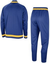 Nike - Compleet Trainingspak Nba Courtside Starting Five Dri Fit Trainingspak Golwar Rush Blauw/Amarillo Voor - Lyst